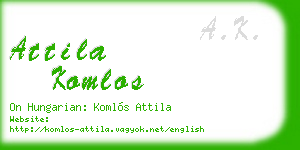 attila komlos business card