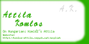 attila komlos business card